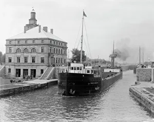 Hydraulic Prints: Freighter in Poe Lock, looking down