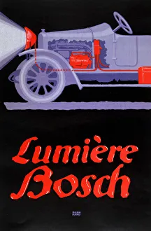 Advert Collection: French advertisement for Bosch car headlamps, 1913. Artist: Bern Hard