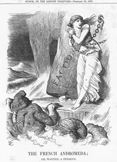Chained Prints: The French Andromeda; or, wanted, a Perseus, 1883. Artist: Joseph Swain