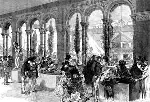 Visitors Prints: The French Annexe at the International Exhibition, 1871. Creator: Unknown