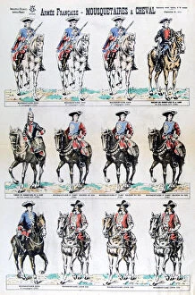 French Army; mounted musketeers, 17th century (19th century)