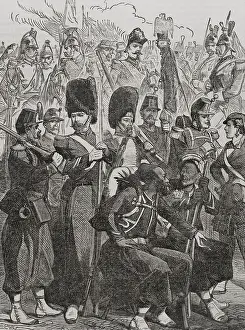 French army uniforms in 1870. Creator: Unknown