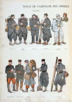 French army uniforms, World War One, 1914