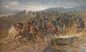 John Charlton Prints: French Artillery Crossing the River Aisne