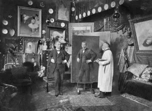 French artist Louis-Robert Carrier-Belleuse painting Doctor Boyen, 1906 French artist Louis-Robert Carrier-Belleuse painting Doctor Boyen, 1906