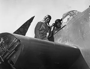 Collaboration Prints: French aviation personnel being trained at the naval air station