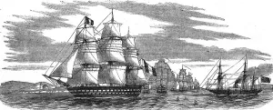 French Baltic Fleet going through the Great Belt, 1854. Creator: Unknown