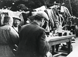 Occupied Prints: French and Belgian refugees, Rambouillet, France, 16 July 1940