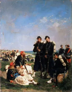 Krym Prints: A French camp near Sevastopol, 19th century. Artist: Paul Alexandre Protais