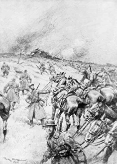 French Cavalry in Action, 1918, (1926). Artist: Georges Bertin Scott