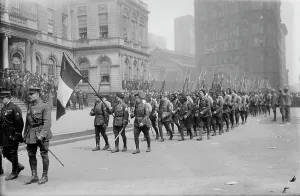 Tricolour Prints: French chasseurs, 1918. Creator: Bain News Service