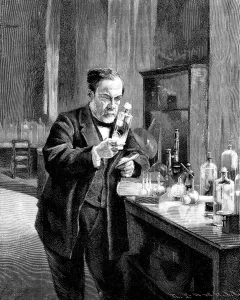Microbiology Prints: French chemist and microbiologist Louis Pasteur (1822?1895). Artist: Anonymous