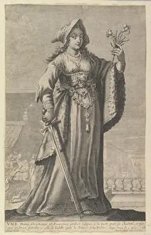 Gilles Prints: A French Christian Woman (Une Dame Chretienne et Francaise), 1647