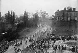 French Commission To U.S. - Procession Down 16th Street, 1917. Creator: Harris & Ewing. French Commission To U.S. - Procession Down 16th Street, 1917. Creator: Harris & Ewing