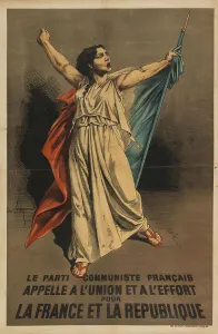 Gill Prints: The French Communist Party calls to the union and effort for France and the Republic