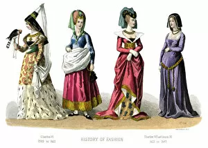 French costume: Charles VI, Charles VII, Louis XI, (1882)