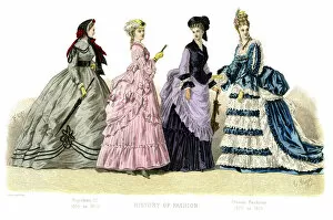 Augustin Challamel Gallery: French costume: Napoleon III, Present Fashions, (1882)