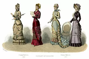 Augustin Challamel Gallery: French costume: Present Fashions, (1882)
