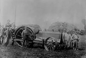 Tractor Prints: French cripples run a tractor, 17 May 1918. Creator: Bain News Service