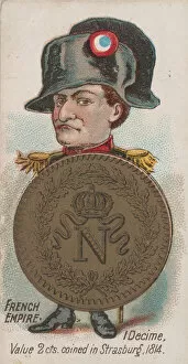 Bonaparte Napoleon L Emperor Of France Gallery: French Empire, 1 Decime, from the series Coins of All Nations (N72