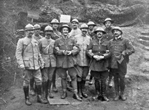 Ypres Prints: French and English officers at Mount Kemmel near Ypres, Belgium, April 1918