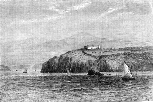 Dhow Prints: The French Expedition to Tunis: fort on the mainland