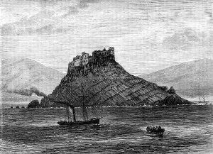 Gunboat Prints: The French Expedition to Tunis: the Island and Fort of Tabarka, 1881. Creator: Unknown