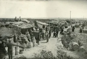 Canteen Prints: French Field-Service Kitchens Behind the Firing Line, (1919). Creator: Unknown