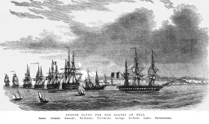 French Fleet for the Baltic at Deal, 1854. Creator: Unknown