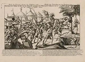 Biblioth And Xe8 Collection: The French flight from the Prussians in 1792, ca 1792. Creator: Anonymous