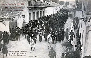 Legionnaire Prints: The French Foreign Legion parading through the streets of Sidi Bel Abbes, Algeria, 1906