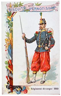 Biscuit Prints: French Foreign legionnaire, 1860, (20th century)