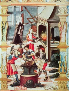 Bibliotheque Nationale Gallery: A French forging, 15th century