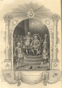 Masonic Lodge Prints: The French Freemasons ceremony, 1844. Artist: Anonymous