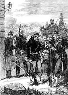 Gendarme Prints: French gendarmes and sergents de ville at Meudon, 1871. Creator: W. J. R