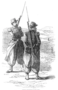 Caps Prints: French Infantry of the Line, 1854. Creator: Unknown