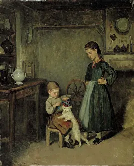 A French Interior, 1868. Creator: Adolf von Becker