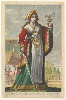 Bosse Abraham Prints: French Judith, an illustration from Pierre Le Moynes La Gallerie des femmes fortes