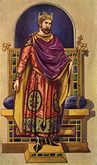 Carlovingian Gallery: A French King of the Carlovingian or Capetian Dynasties, 1924. Creator: Herbert Norris