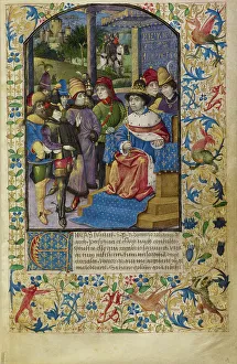 Recto Prints: The French King at Court, about 1460-1470. Creator: Unknown