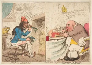 Claw Prints: French Liberty - British Slavery, December 21, 1792. Creator: James Gillray