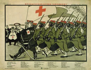 White Army Prints: French loaf to the hungry, 1921. Artist: Deni (Denisov), Viktor Nikolaevich (1893-1946)