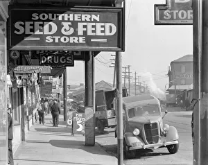 Seed Prints: French market sidewalk scene, Waterfront in New Orleans