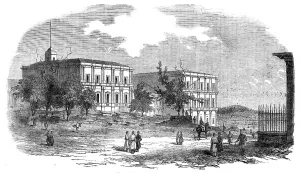 The French Military Barracks, outside Pera, 1854. Creator: Unknown