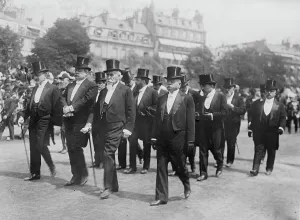 Minister For Foreign Affairs Prints: French Ministers at Berteaux funeral