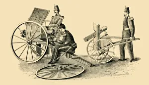 Mackenzie Collection: French Mitrailleuse in Action, c1872. Creator: Unknown