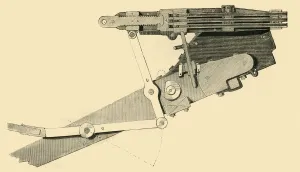 Equipment Prints: French Mitrailleuse - Vertical Section of the Weapon and Carriage, c1872. Creator: Unknown
