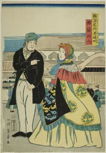 Yokohama Prints: French in Miyozakimachi (Furansujin)
