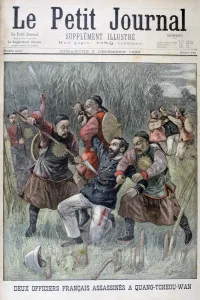 Belon Prints: Two French officers murdered by the Quang-tcheou-wan, 1899. Artist: Jose Belon