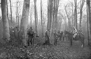 Argonne Forest Prints: French patrols in the Forest of Argonne, France, 1915